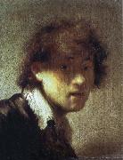 REMBRANDT Harmenszoon van Rijn Self-Portrait as a Young Man painting